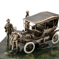 Diorama &quot;Henry Ford mit dem Modell T&quot; Ma&szlig;stab 1:24 Bronze Patiniert